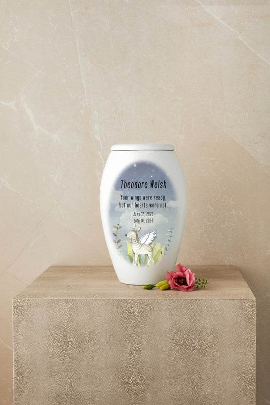 Tiny Stripes of Love (Zebra) Cremation Urn